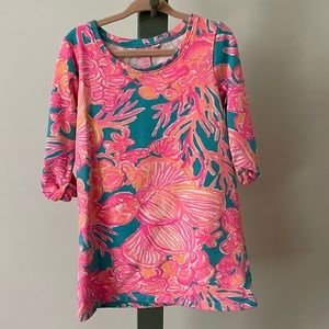 Lily Pulitzer girls sweatshirt dress size S 4-5 GUC